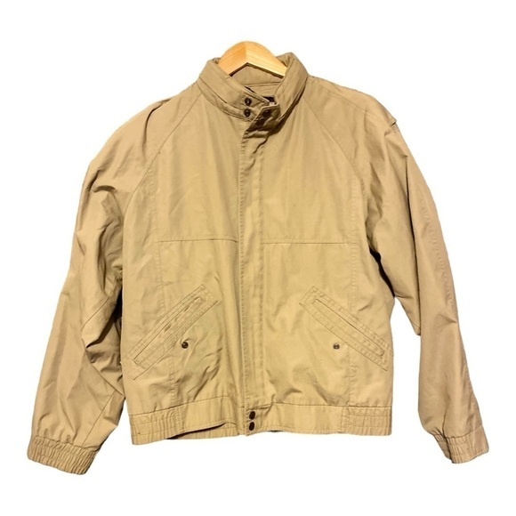 Vintage London Fog Reeves Golf Jacket Windbreaker Men's Size 42R Khaki USA Made - Picture 1 of 11
